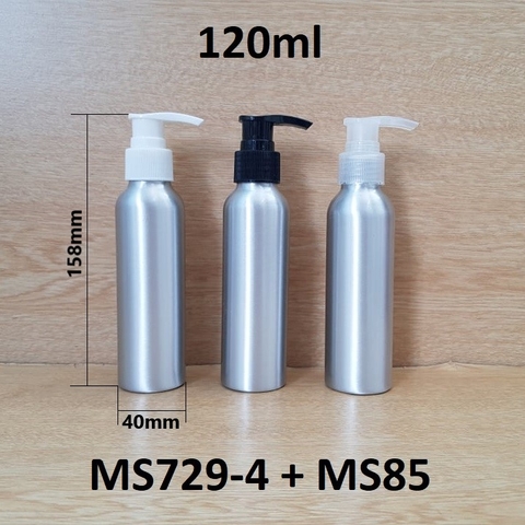 Chai nhôm vòi van 120ml