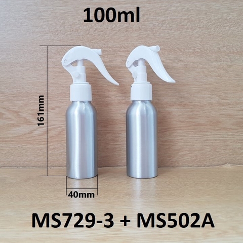 Chai nhôm xịt kiếng 100ml