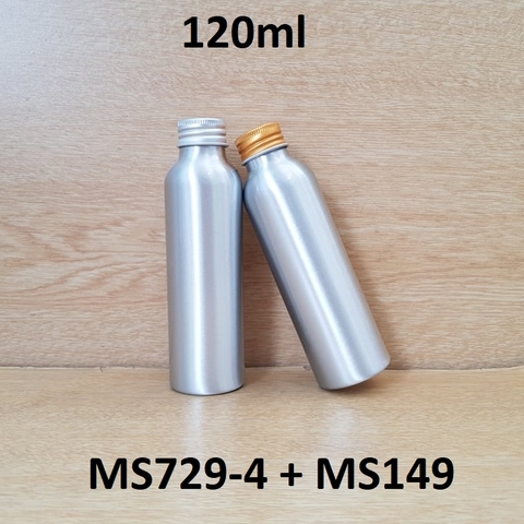 Chai nhôm nắp cuốn biên 120ml