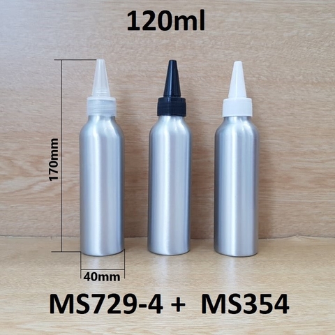 Chai nhôm nắp nhọn 120ml