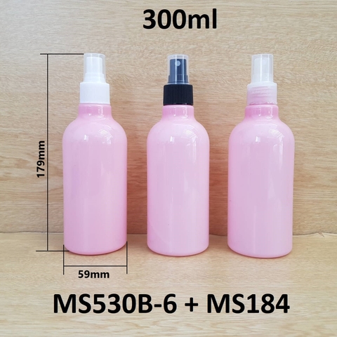 Chai hồng đục cổ cao tròn phun sương 300ml