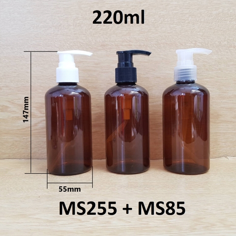 Chai nâu đất lùn vòi van 220ml