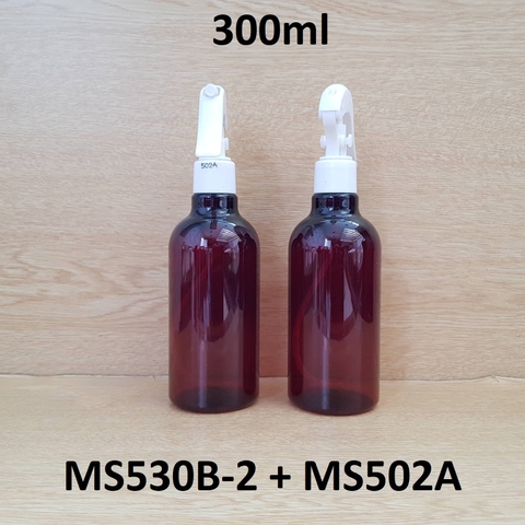 Chai nâu cổ cao tròn xịt kiếng 300ml