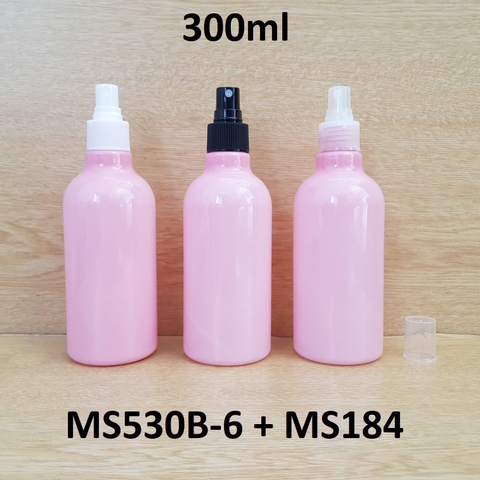 Chai hồng đục cổ cao tròn phun sương 300ml