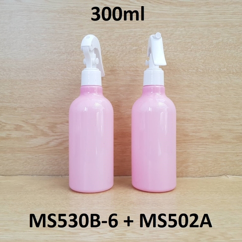 Chai hồng đục cổ cao tròn xịt kiếng 300ml