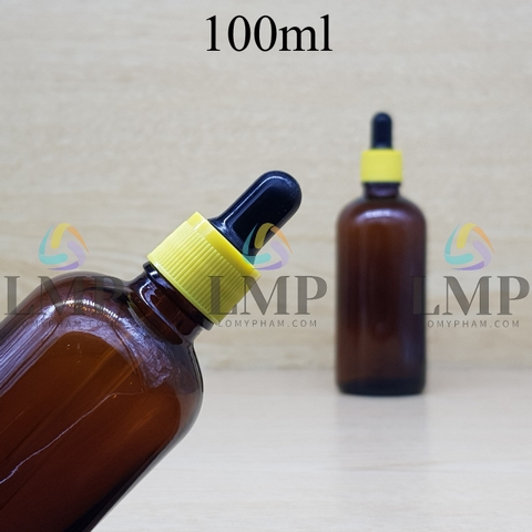 Chai tinh dầu nắp bóp khoen nhựa sọc 100ml
