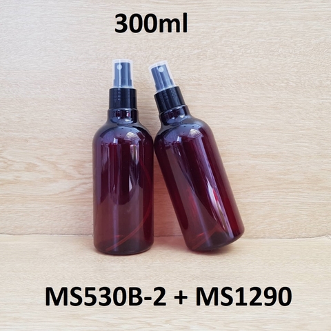 Chai nâu cổ cao tròn phun sương 300ml