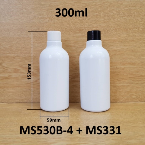 Chai trắng cổ cao tròn nắp vặn 300ml