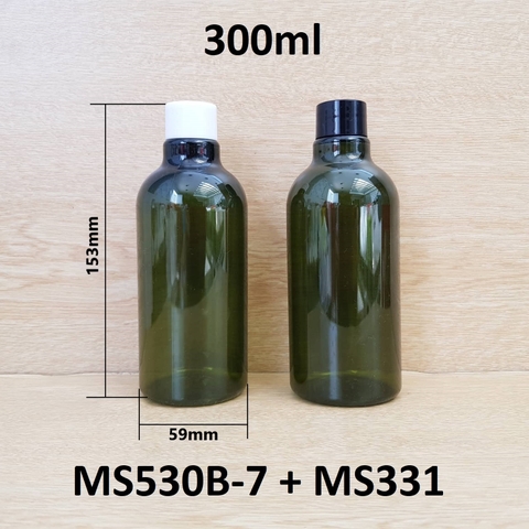 Chai rêu cổ cao tròn nắp vặn 300ml