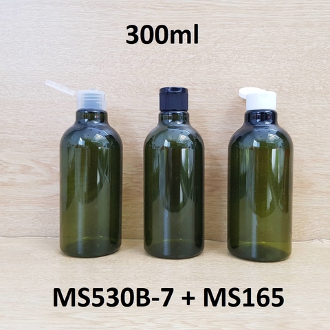 Chai rêu cổ cao tròn nắp bật 300ml