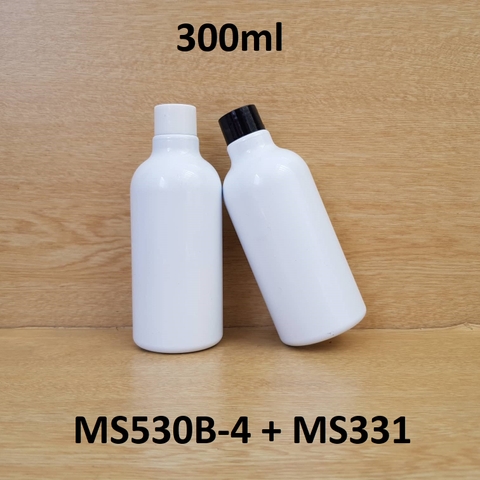 Chai trắng cổ cao tròn nắp vặn 300ml