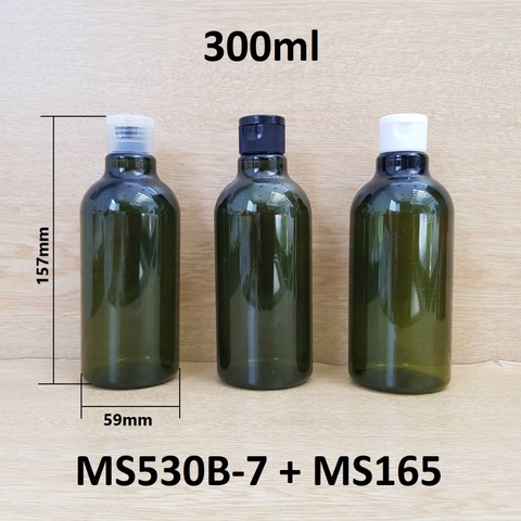 Chai rêu cổ cao tròn nắp bật 300ml