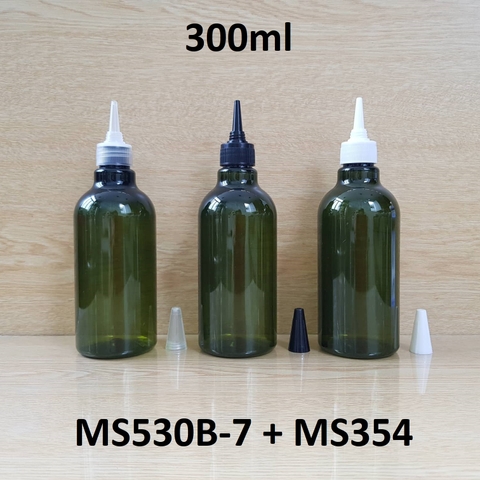 Chai rêu cổ cao tròn nắp nhọn 300ml