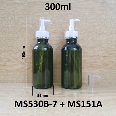 Chai rêu cổ cao tròn vòi voi 300ml