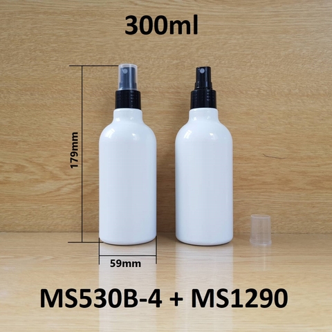Chai trắng cổ cao tròn phun sương 300ml