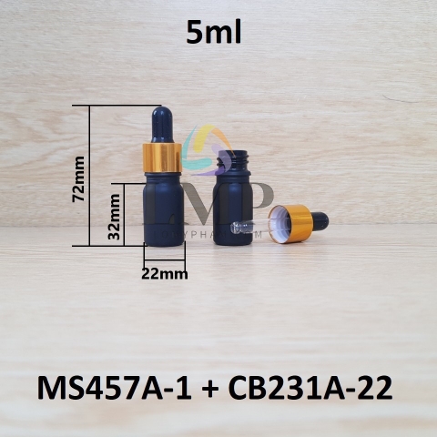 Chai tinh dầu phun mờ nắp bóp khoen nhôm 5ml