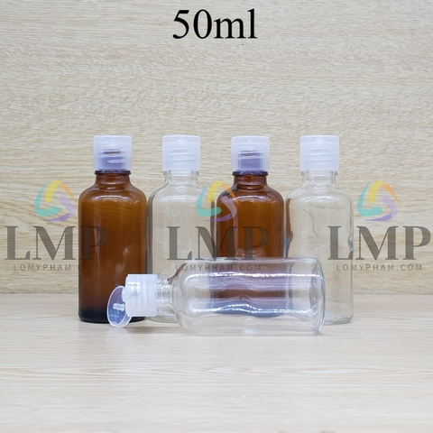 Chai tinh dầu nắp bật sọc 50ml