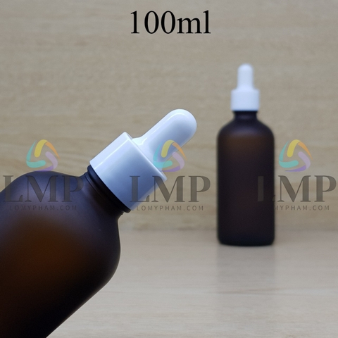 Chai tinh dầu phun mờ nắp bóp khoen nhựa trơn 100ml
