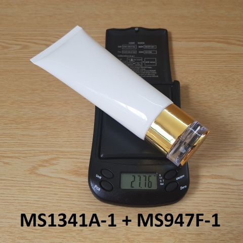 Tuýp tròn trắng bóng nắp vàng 100ml