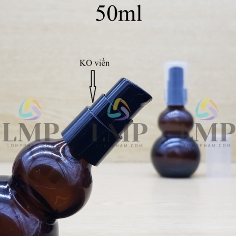 Chai hồ lô đầu xịt giọt KO viền 50ml