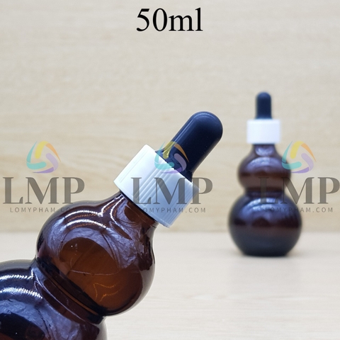 Chai hồ lô nắp bóp khoen nhựa sọc 50ml