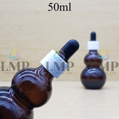 Chai hồ lô nắp bóp khoen nhựa trơn 50ml
