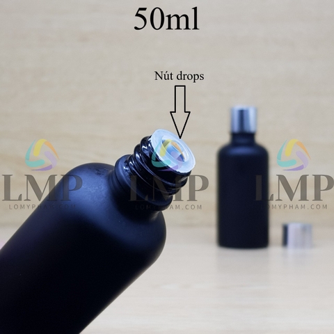 Chai tinh dầu phun mờ nắp xi KO viền 50ml