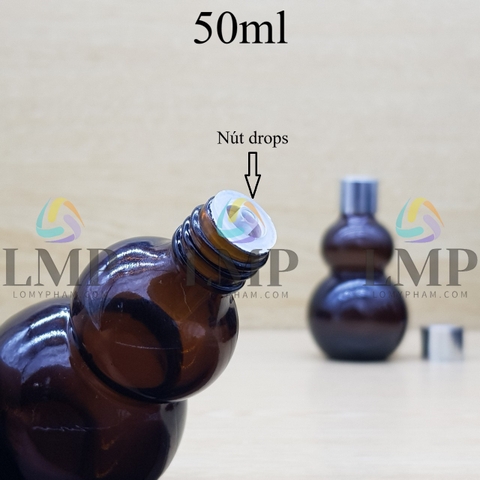 Chai hồ lô nắp xi KO viền 50ml