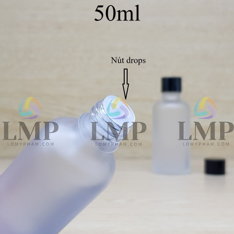Chai tinh dầu phun mờ nắp vặn đen 50ml