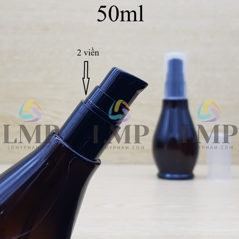 Chai đèn dầu đầu xịt giọt 2 viền 50ml