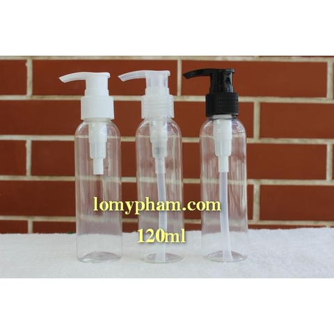 Chai trong vai tròn vòi van 120ml