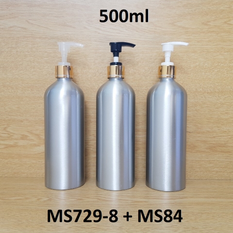 Chai nhôm vòi van xi vàng 500ml