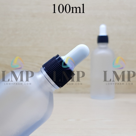 Chai tinh dầu phun mờ nắp bóp khoen nhựa sọc 100ml