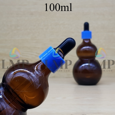 Chai hồ lô nắp bóp khoen nhựa trơn 100ml