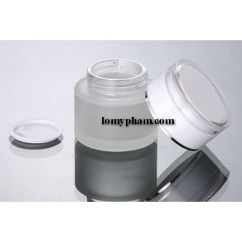 Hũ thủy tinh nắp trắng 50g