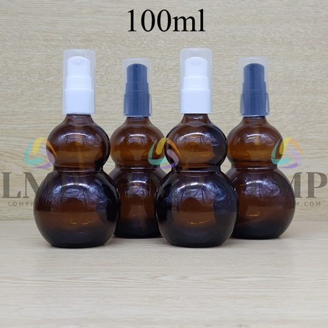Chai hồ lô đầu xịt giọt có 2 viền 100ml