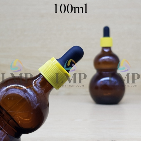 Chai hồ lô nắp bóp khoen nhựa sọc 100ml