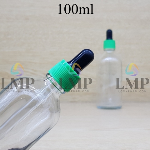 Chai tinh dầu nắp bóp khoen nhựa sọc 100ml