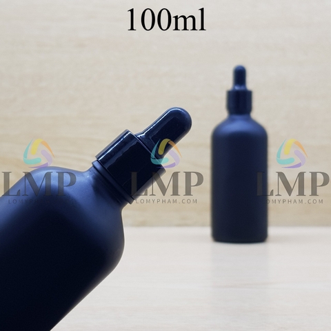 Chai tinh dầu phun mờ nắp bóp khoen nhựa trơn 100ml