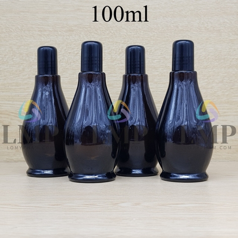 Chai đèn dầu nắp đen đầu bi lăn sắt 100ml