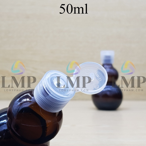 Chai hồ lô nắp bật sọc 50ml