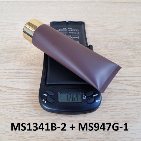 Tuýp tròn nâu nhám nắp vàng 100ml
