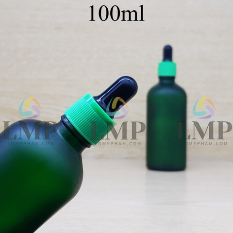 Chai tinh dầu phun mờ nắp bóp khoen nhựa sọc 100ml