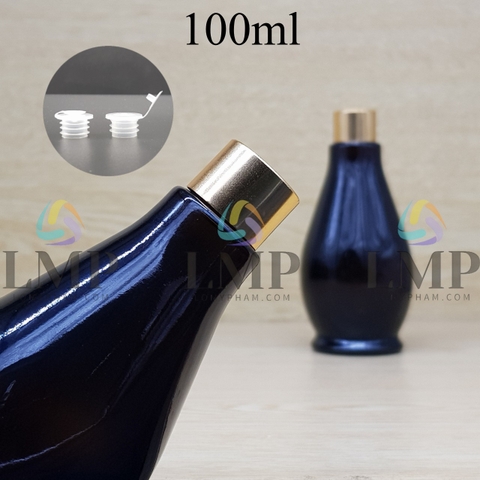 Chai đèn dầu nắp xi KO viền 100ml