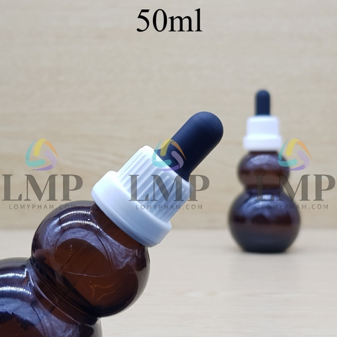 Chai hồ lô nắp bóp sọc dày 50ml