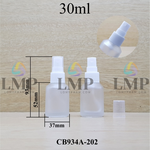 Chai thủy tinh vát đầu phun sương sọc 30ml