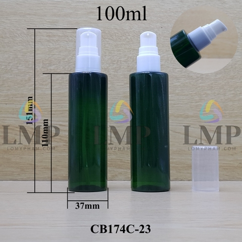 Chai PET vai ngang đầu xịt giọt 1 viền 100ml