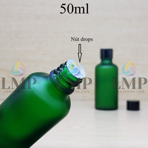 Chai tinh dầu phun mờ nắp vặn đen 50ml