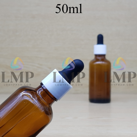 Chai tinh dầu nắp bóp khoen nhựa trơn 50ml