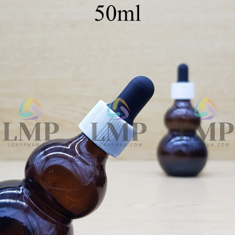 Chai hồ lô nắp bóp khoen nhựa sọc 50ml